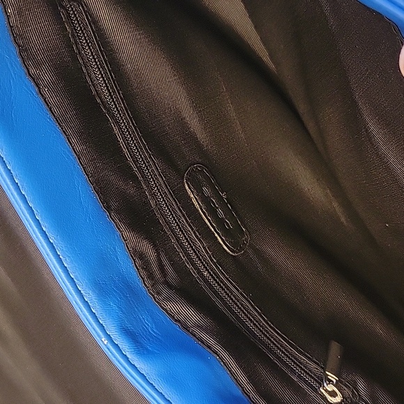 Bebe Cobalt Blue/Silver Rhinestoned Crossbody/Clutch - Picture 12 of 16